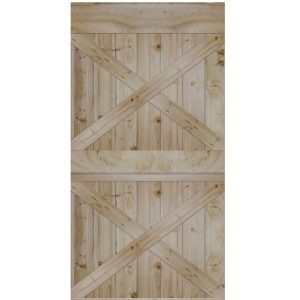 Double X Plank Barn Door