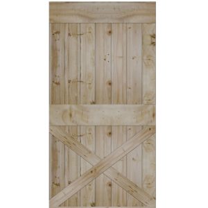 Sliding Wood Barn Door with Half X-Brace Design Only