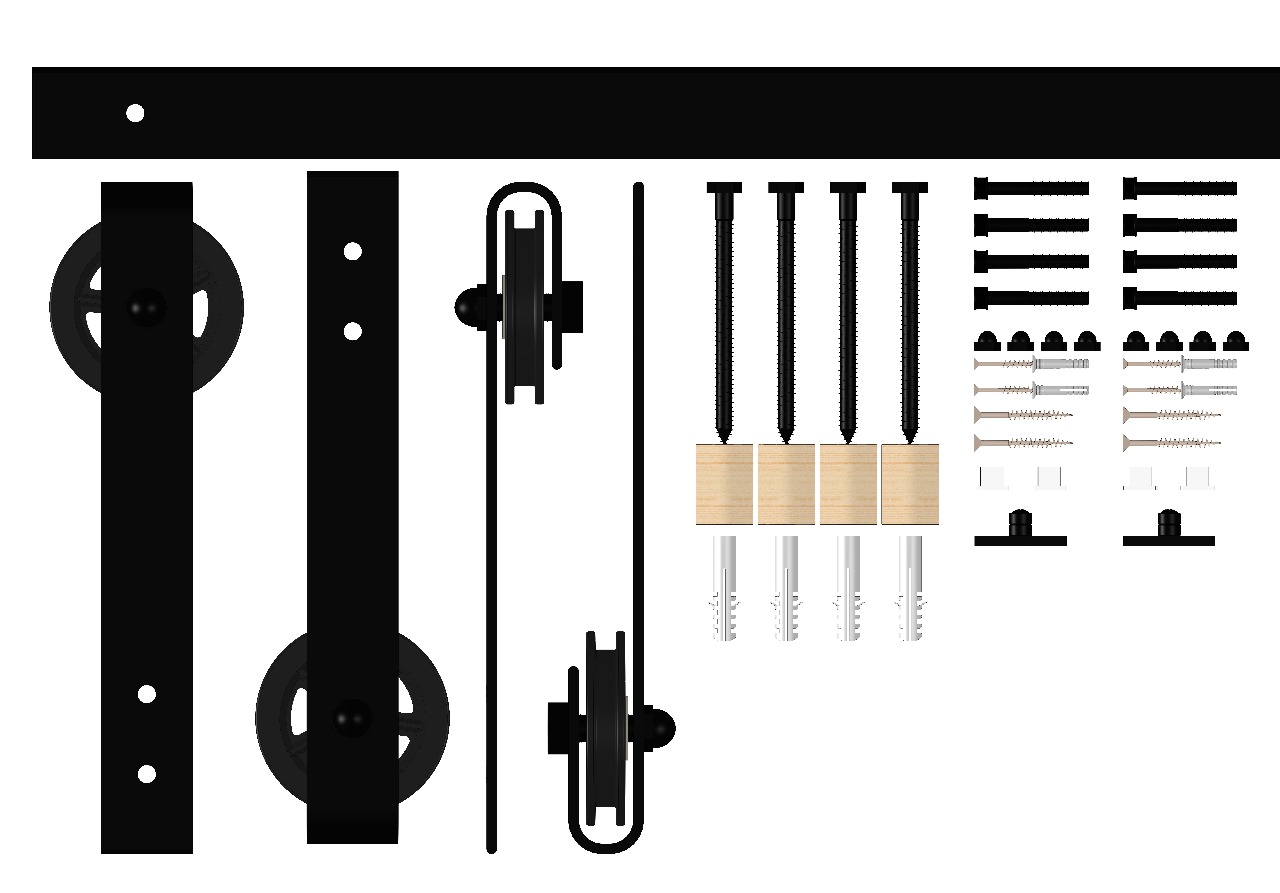 Double Door Rail System (With Single Track)