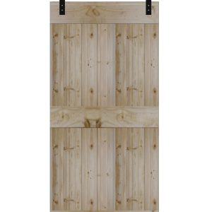Mid Plank Barn Door with Hardware Kit Including 2000mm Rail System