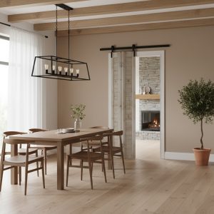 PINE BI-FOLD BARN DOOR INCLUDING 980MM RAIL SYSTEM